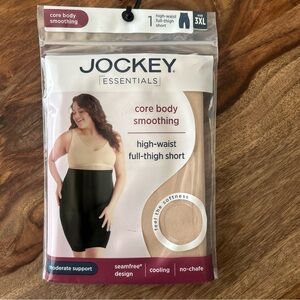 Jockey Essentials Core Body Smoothing High-Waist Full-Thigh Short 3XL BEIGE